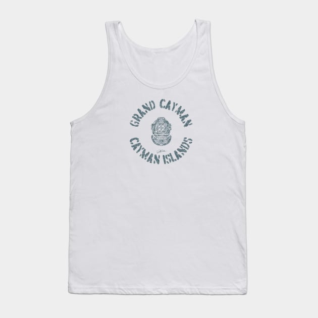 Grand Cayman, Cayman Islands, Vintage Dive Helmet Tank Top by jcombs